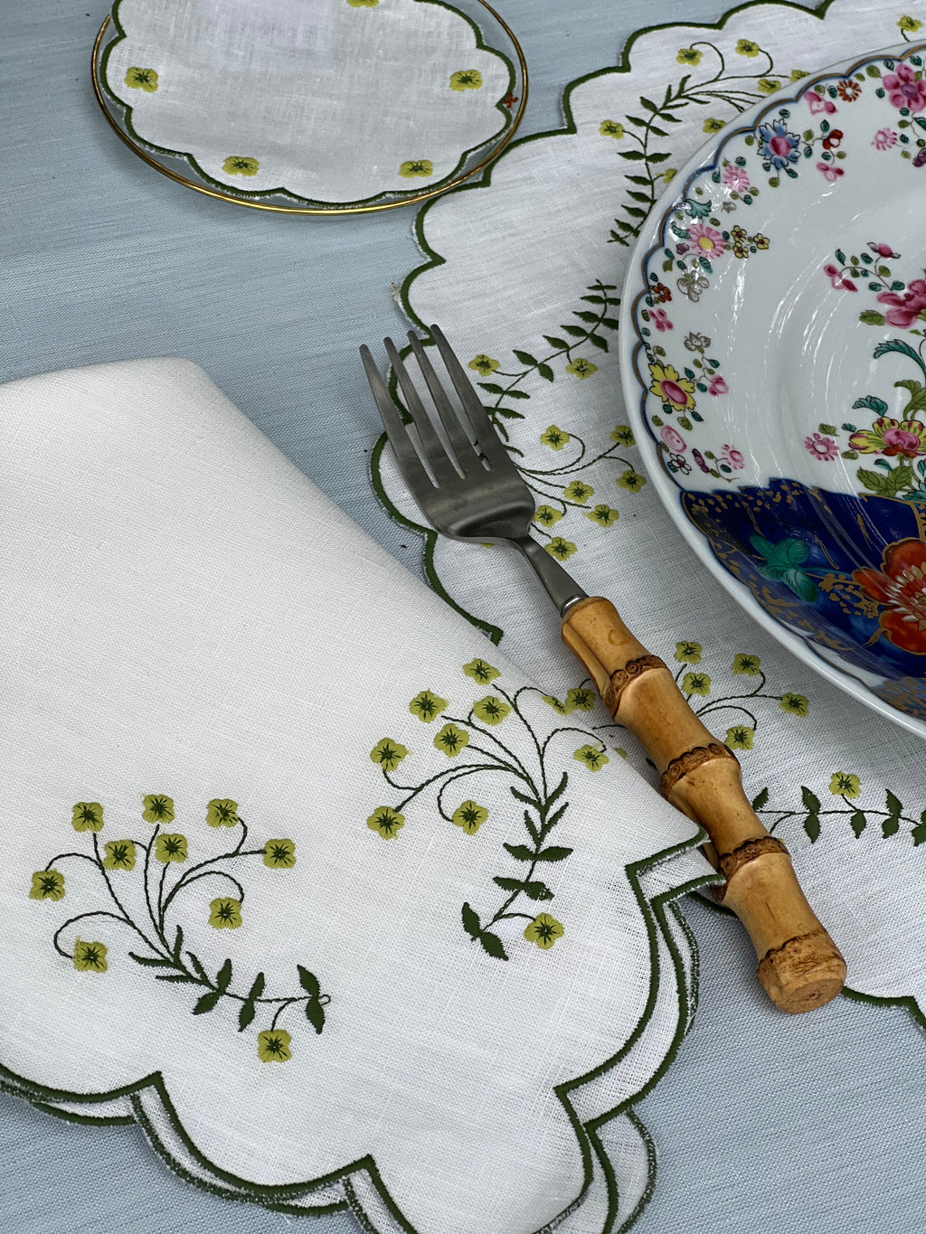 Spring Linen Placemat in Green