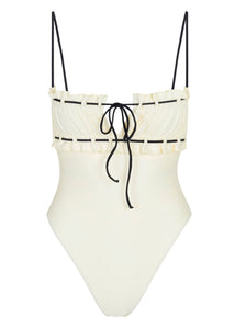 Antoinette One Piece in Creme & Black