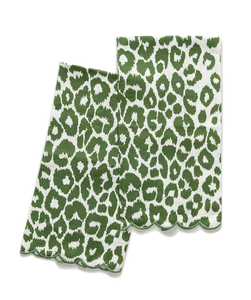 Matouk Schumacher Iconic Leopard Guest Towels, Set of 2