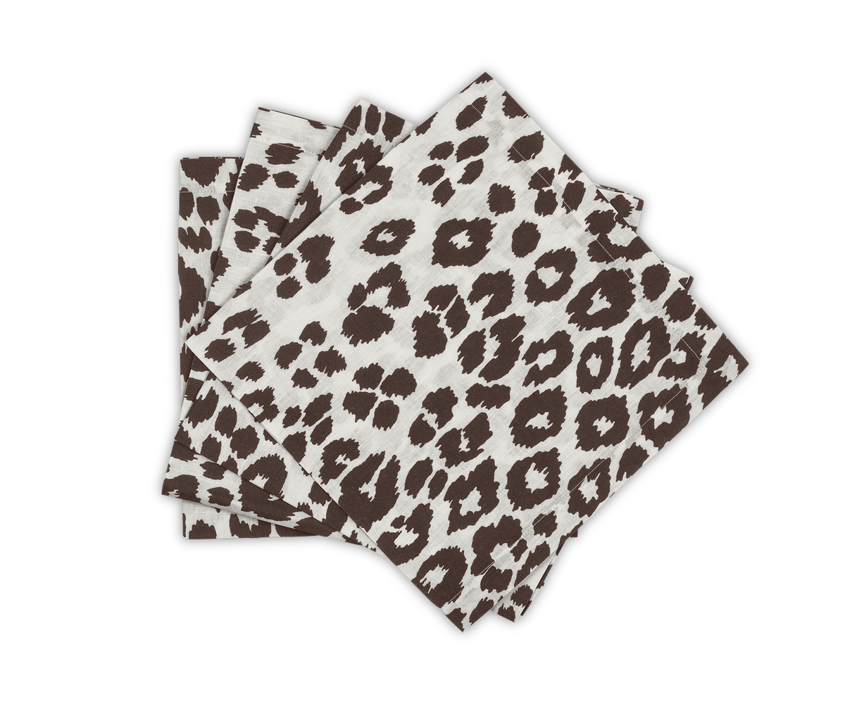 Matouk Schumacher Iconic Leopard Napkin, Set of 4