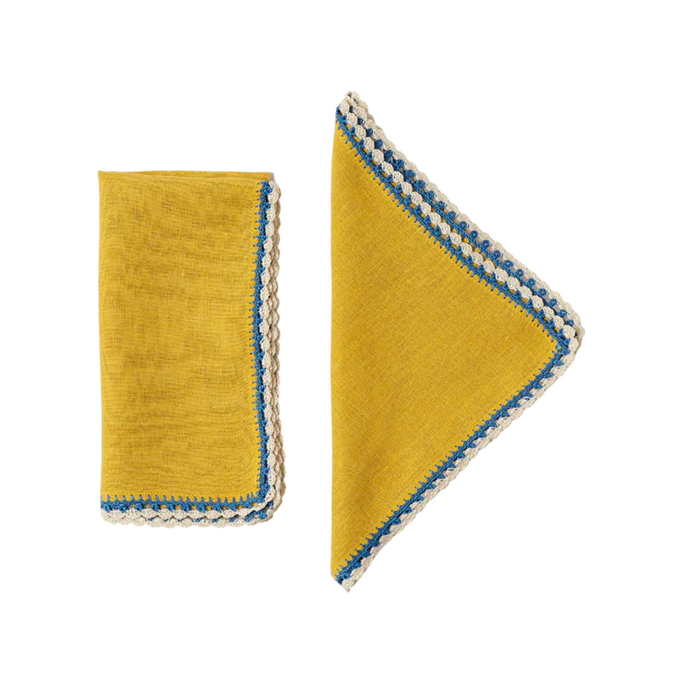 Ikos Linen Napkin in Yellow, Set of 2