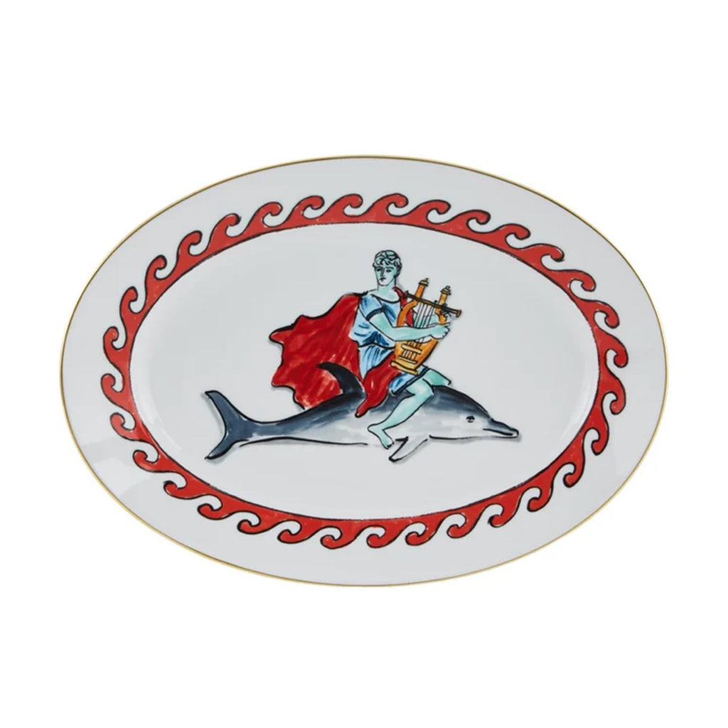 Il Viaggio Di Nettuno Dolphin Oval Platter