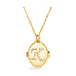 Initial Locket Necklace