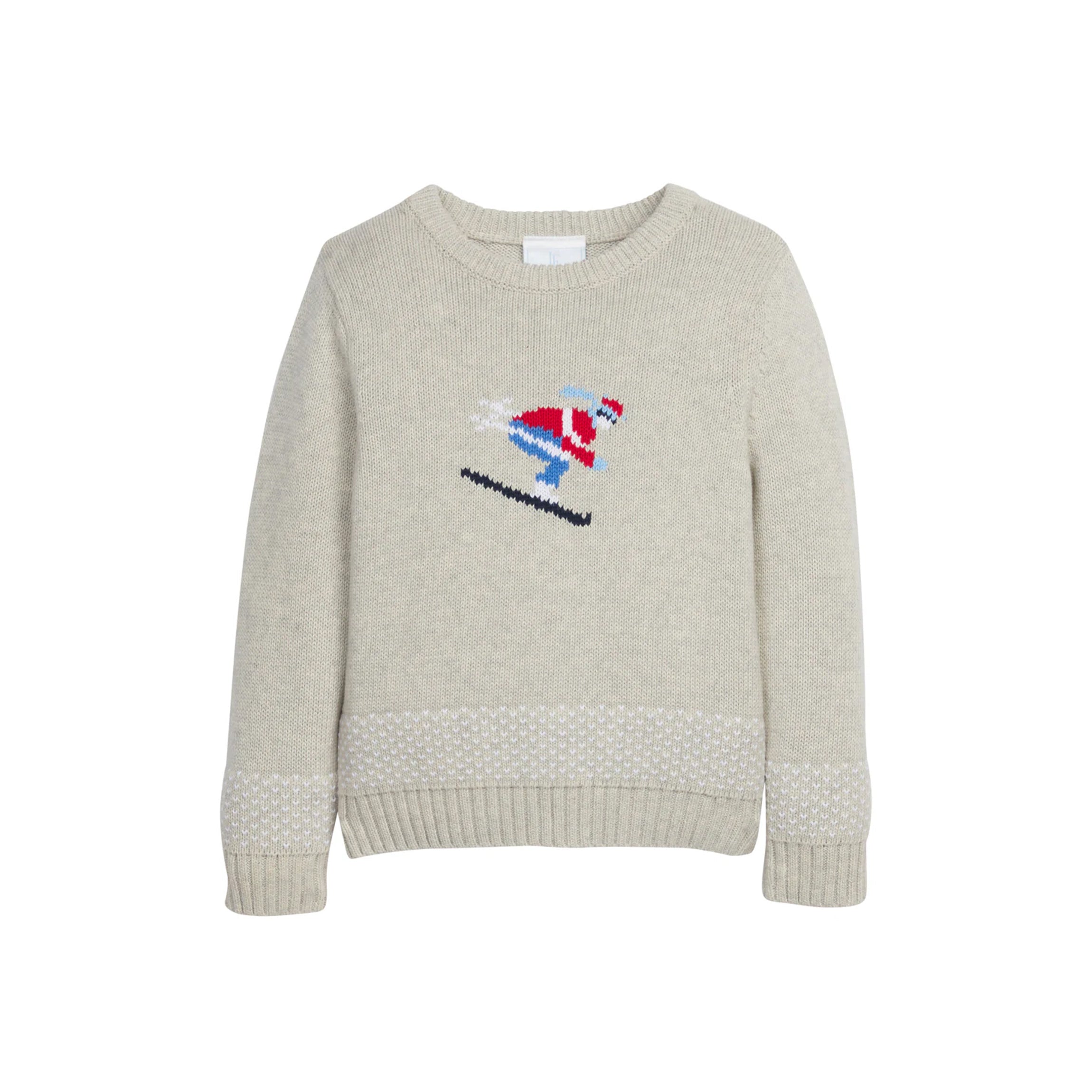 Intarsia Sweater in Ski