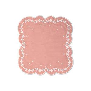 Ivy Placemat and Napkin Set in Pink