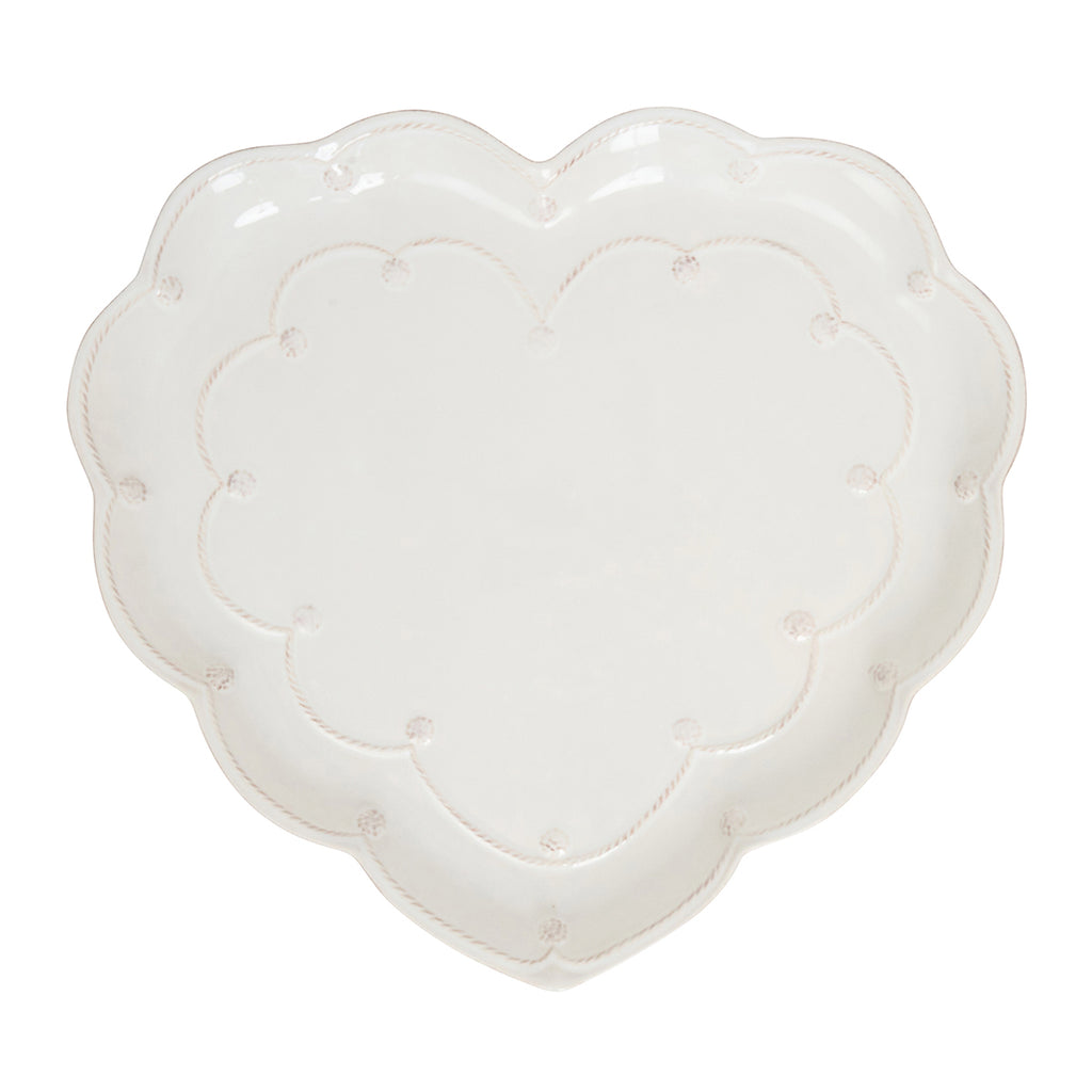 Berry & Thread 15" Heart Platter in Whitewash