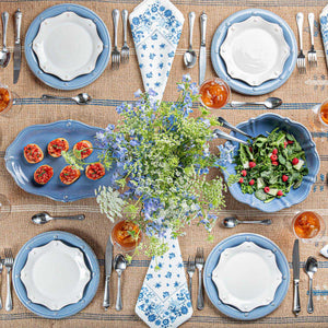 Berry & Thread Scalloped Dessert/Salad Plate in Chambray