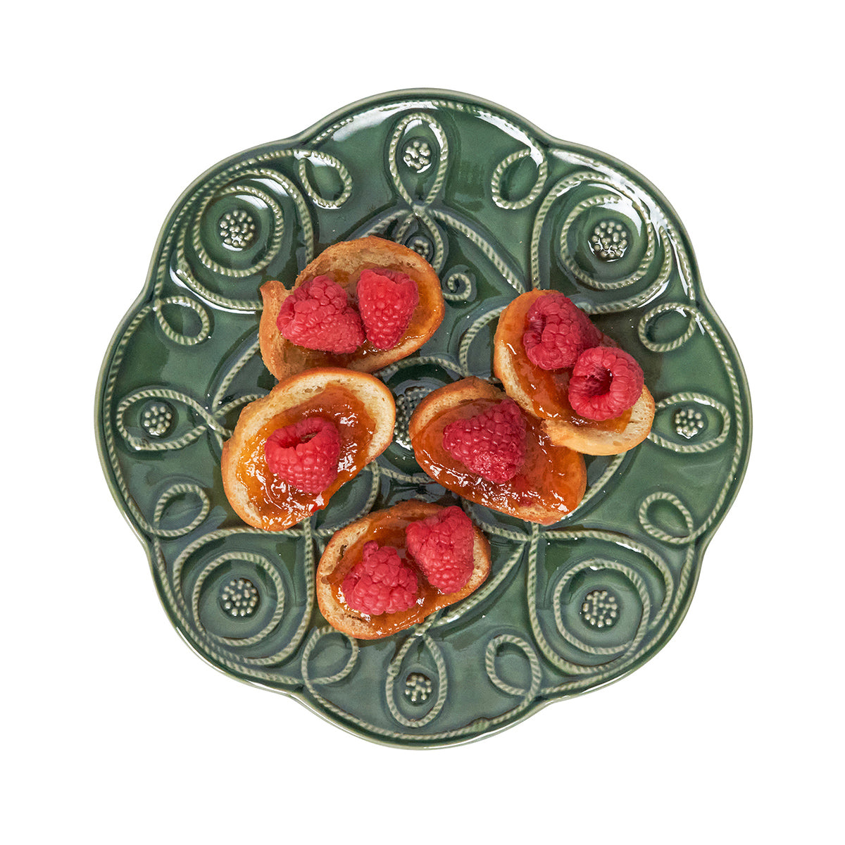 Jardins Du Monde Dessert/Salad Plate Assorted, Set of 4 in Basil