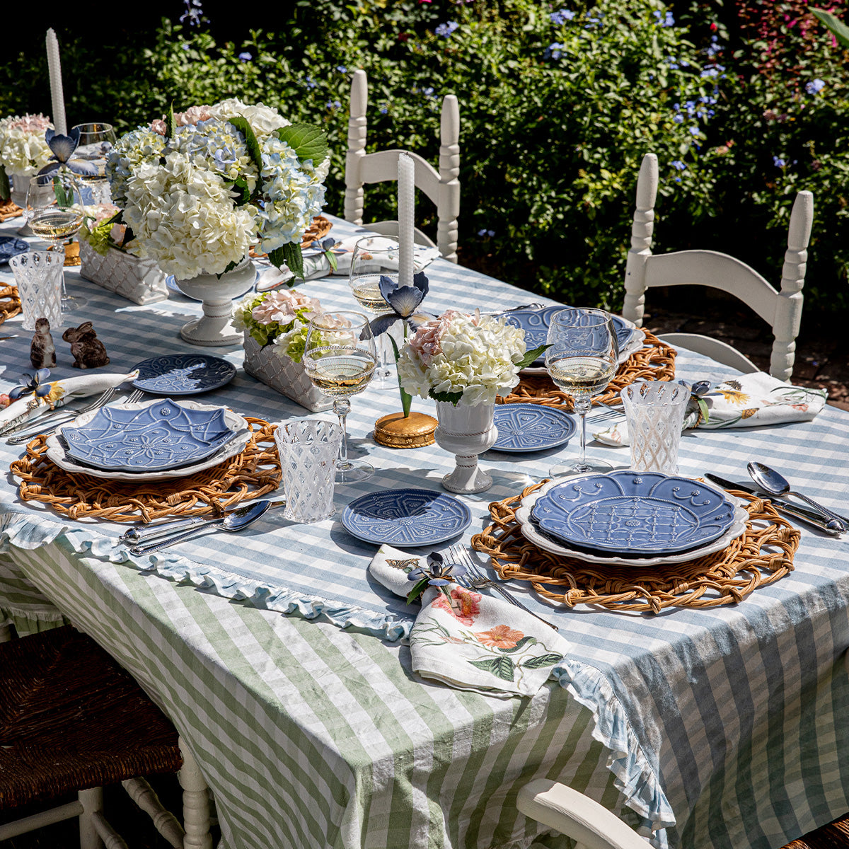 Jardins du Monde Dessert/Salad Plate Assorted in Chambray, Set of 4
