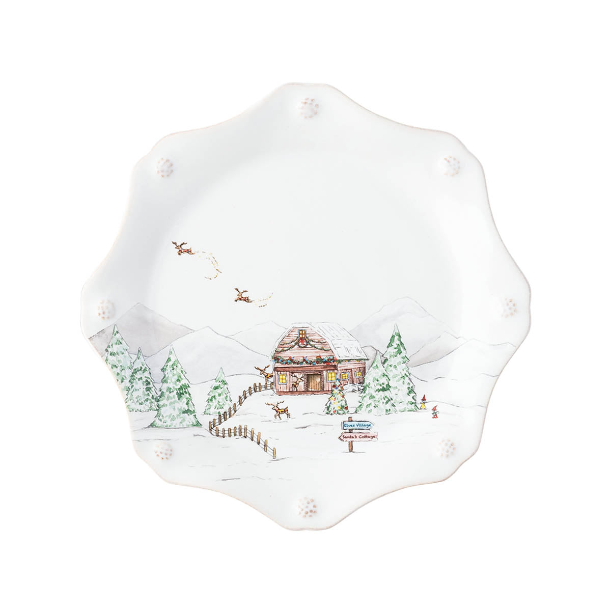 Berry & Thread North Pole Dessert/Salad Plate Assorted, Set of 4