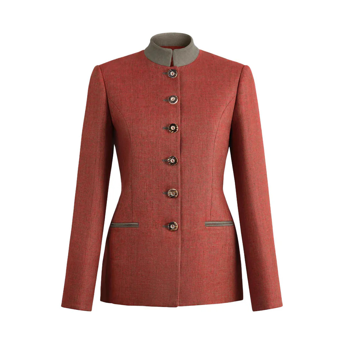Louise Jacket in Terracotta Linen