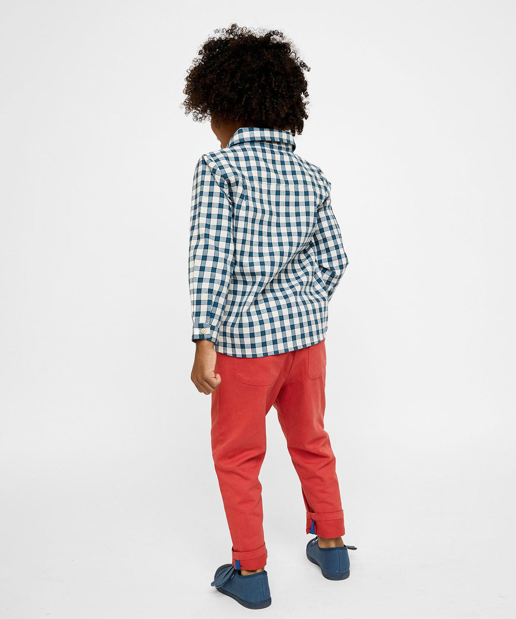 Jeffie Shirt in Blue Picnic Check