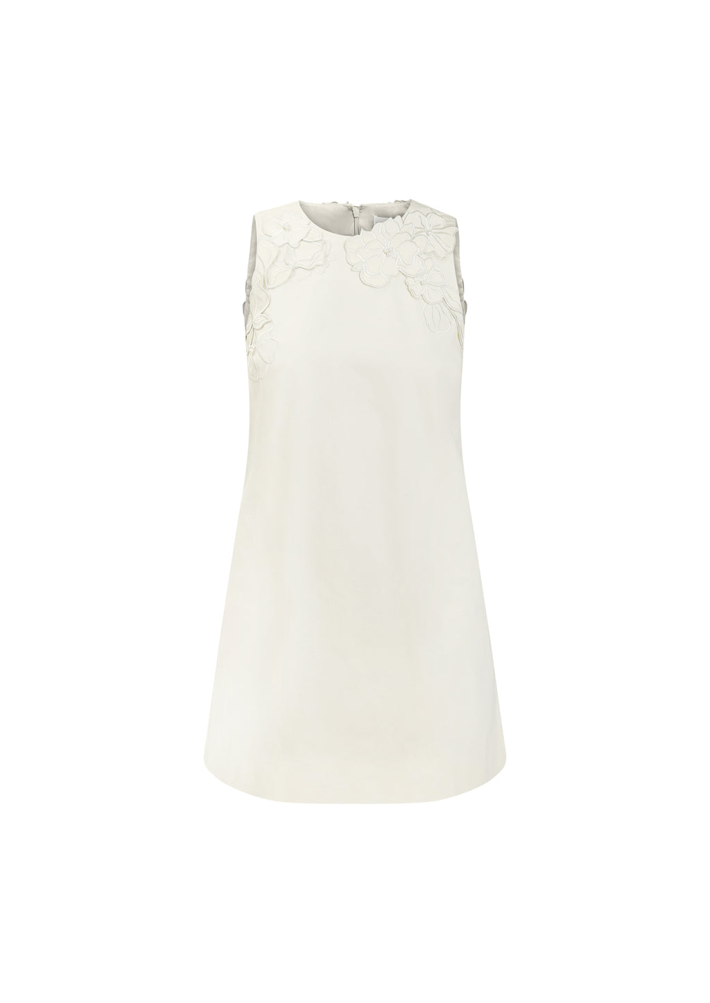Juniper Embroidered Shift Mini in Ivory