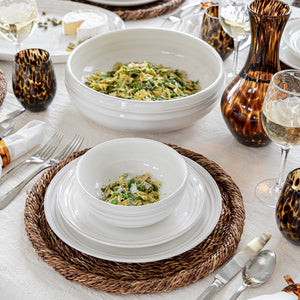Bilbao Place Setting in Whitewash, Set of 4