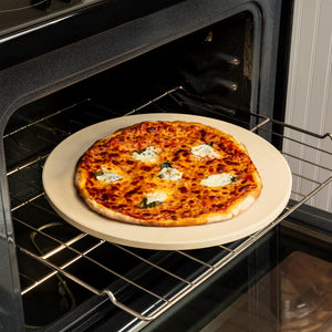 Cordierite Round Pizza Stone 16" in Beige