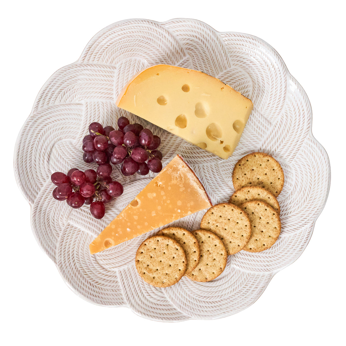 Le Panier Mystic Knot Charger/Platter in Whitewash