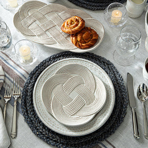 Le Panier Mystic Knot 15" Hostess Tray in Whitewash