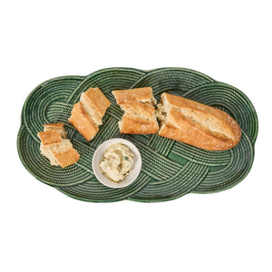 Le Panier Mystic Knot 15" Hostess Tray in Basil