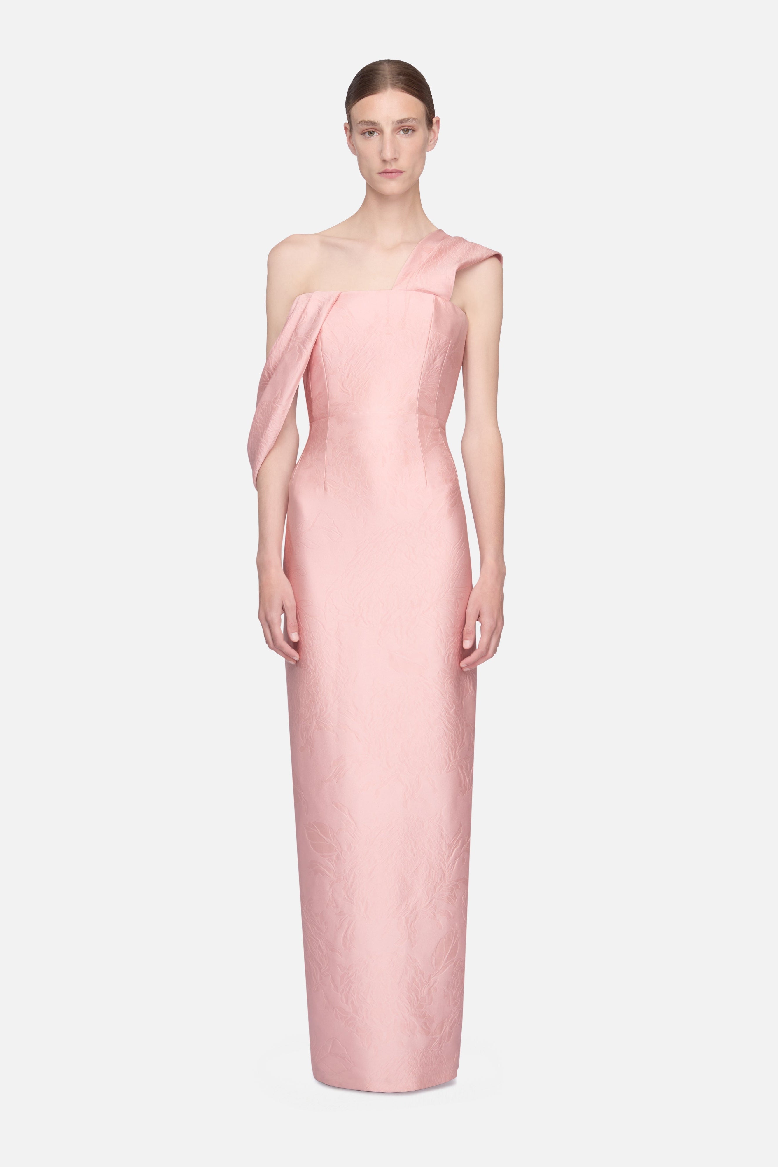 Kiana Dress Pink Embossed Cloque