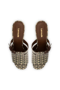 Dolly Verona Mule In Seaweed Vichy Patent Leather