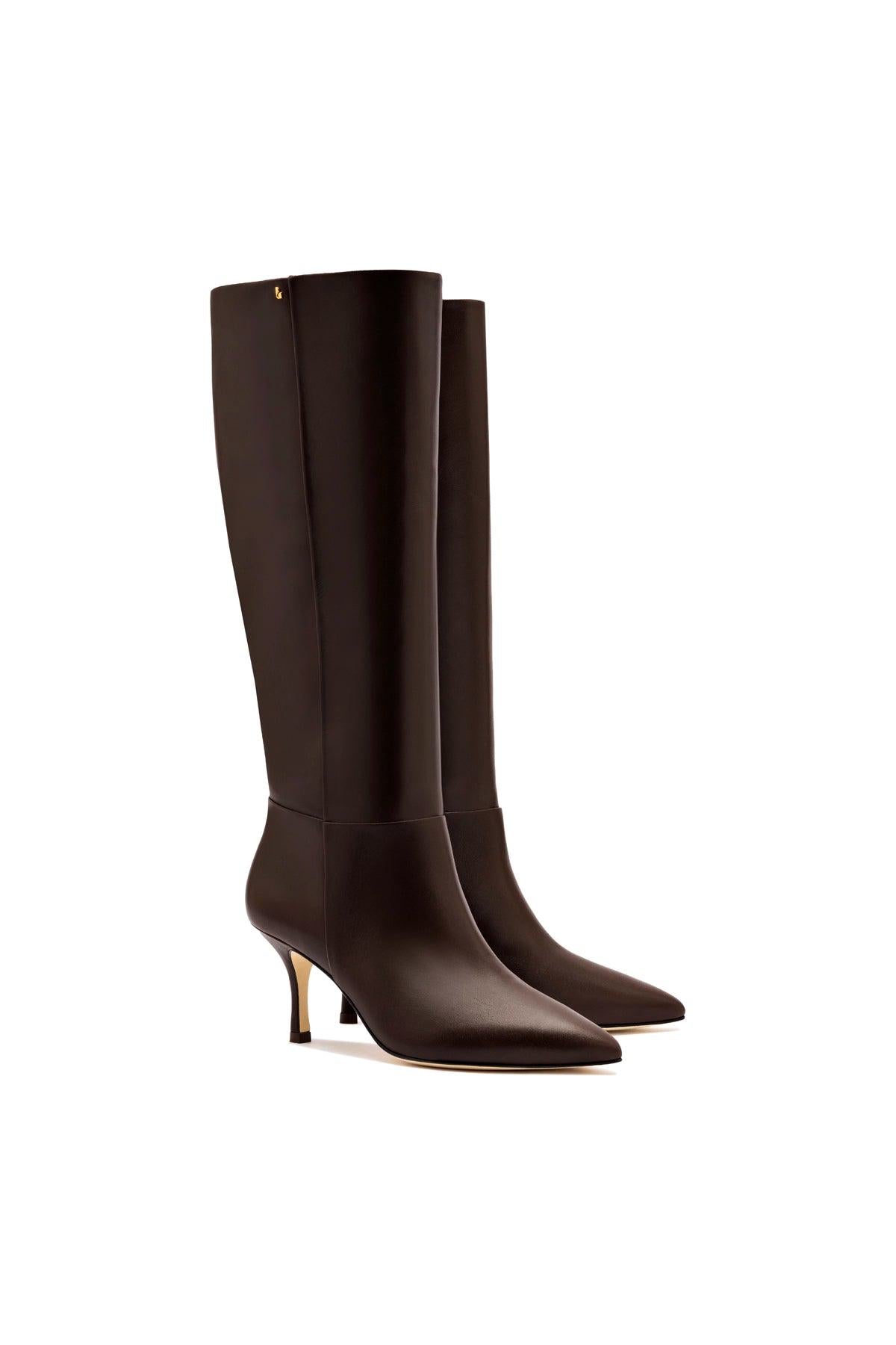 Kate Mid Boot In Brown Leather