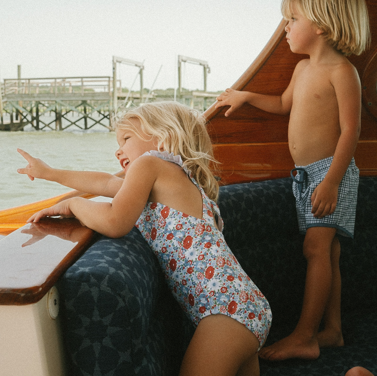 Girl’s Americana Blossom Crossover One Piece