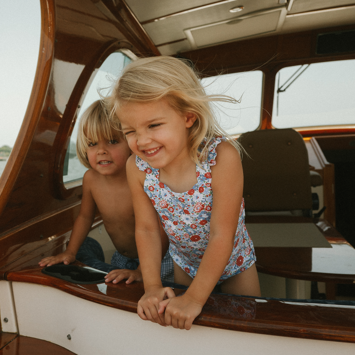 Girl’s Americana Blossom Crossover One Piece