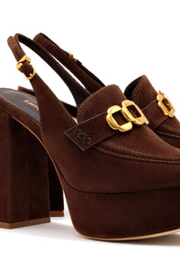 Harrington Loafer Hi In Brown Suede