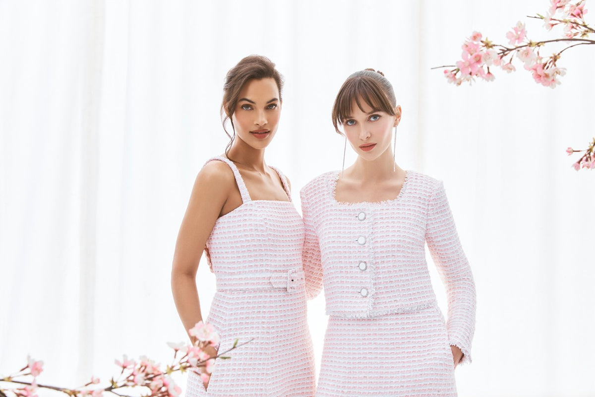 The Winifred Jacket in Pink & White