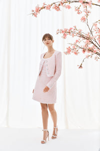 The Winifred Jacket in Pink & White