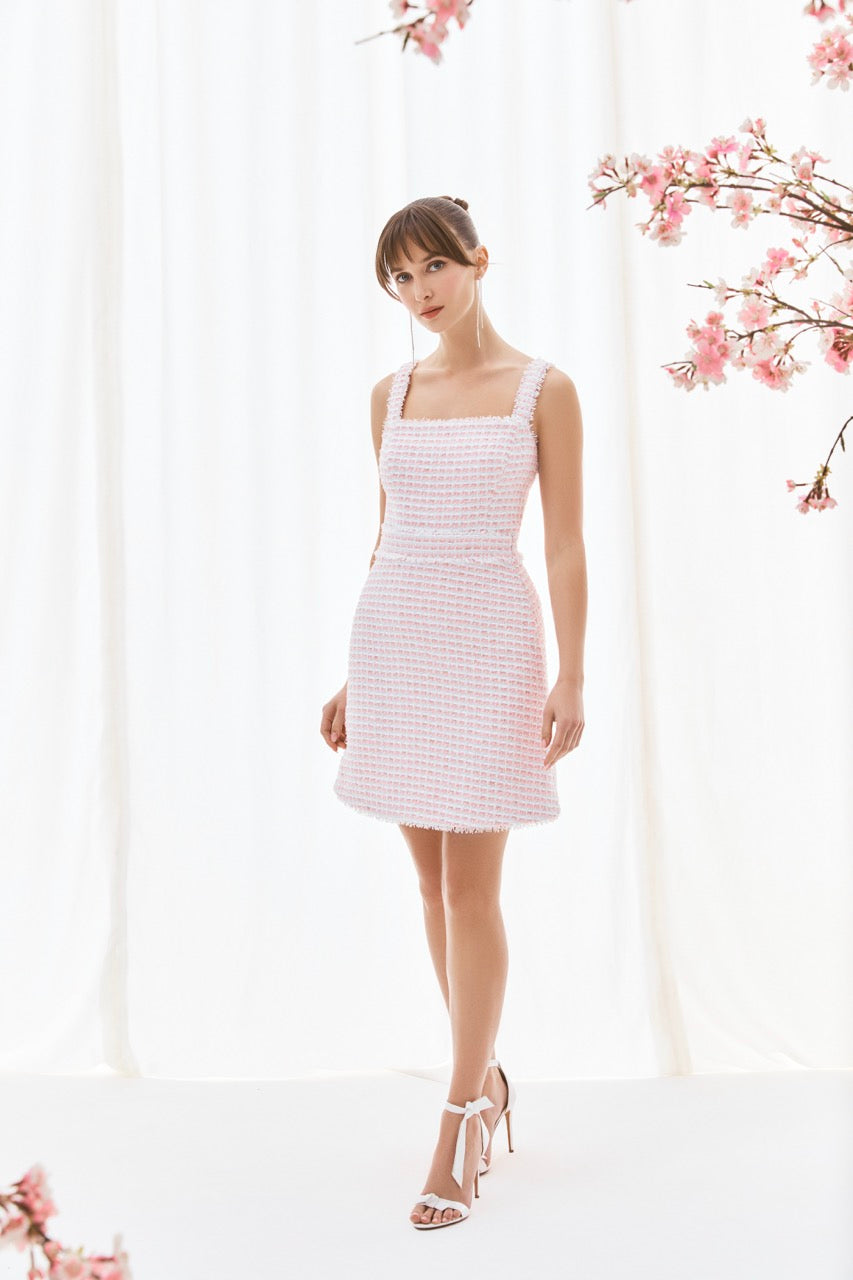 The Bailey Top in Pink & White