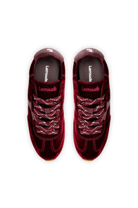 Stella Sneaker In Wine Velvet