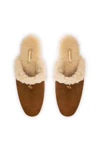 Dani Flatform Mule In Russet Suede