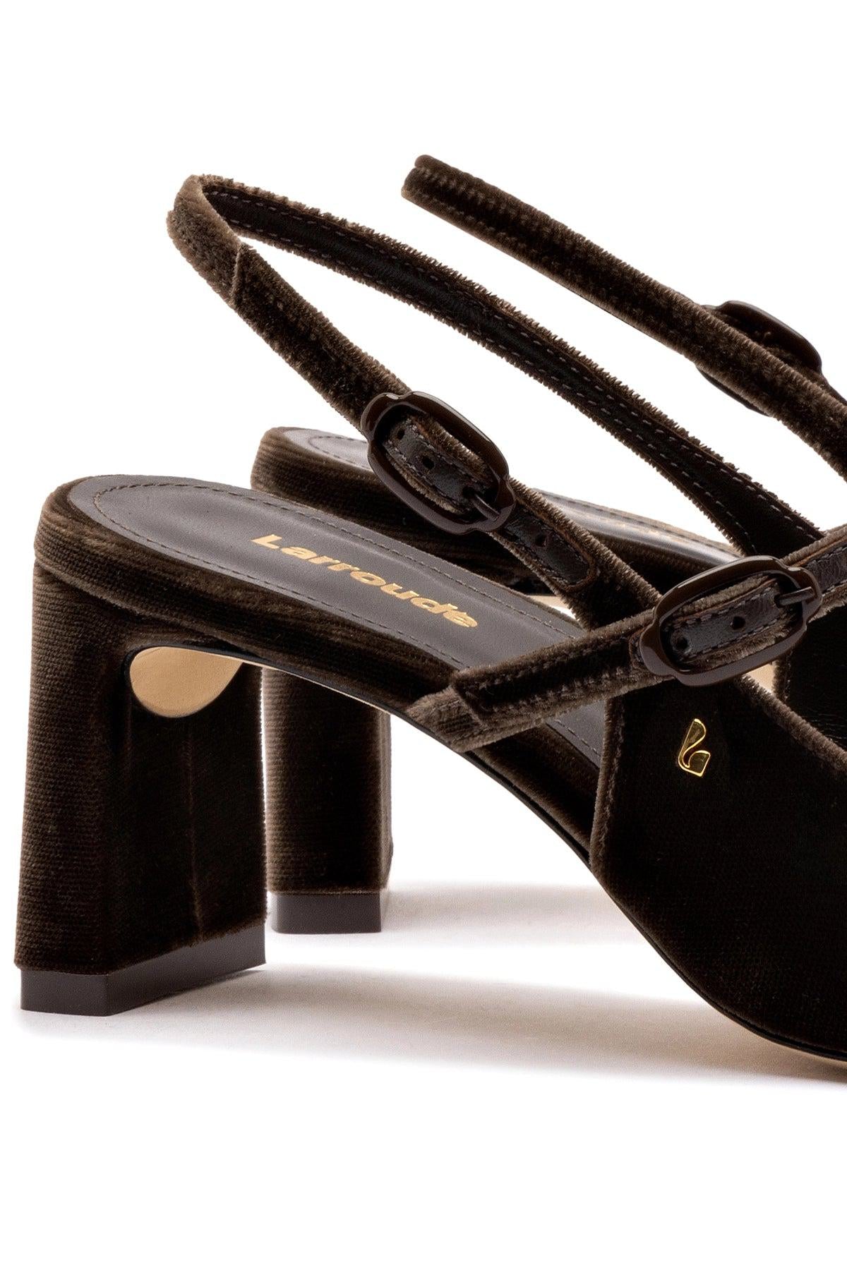 Georgina Pump In Brown Velvet