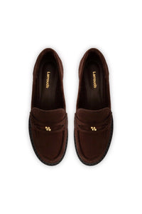Suki Lugsole Loafer In Brown Suede