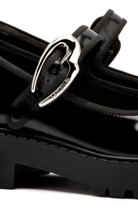 Wednesday Verona Flatform In Black Box Leather