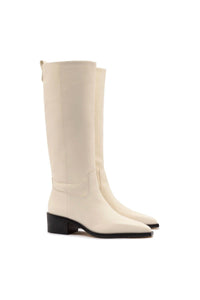 Florencia Boot In Ivory Leather