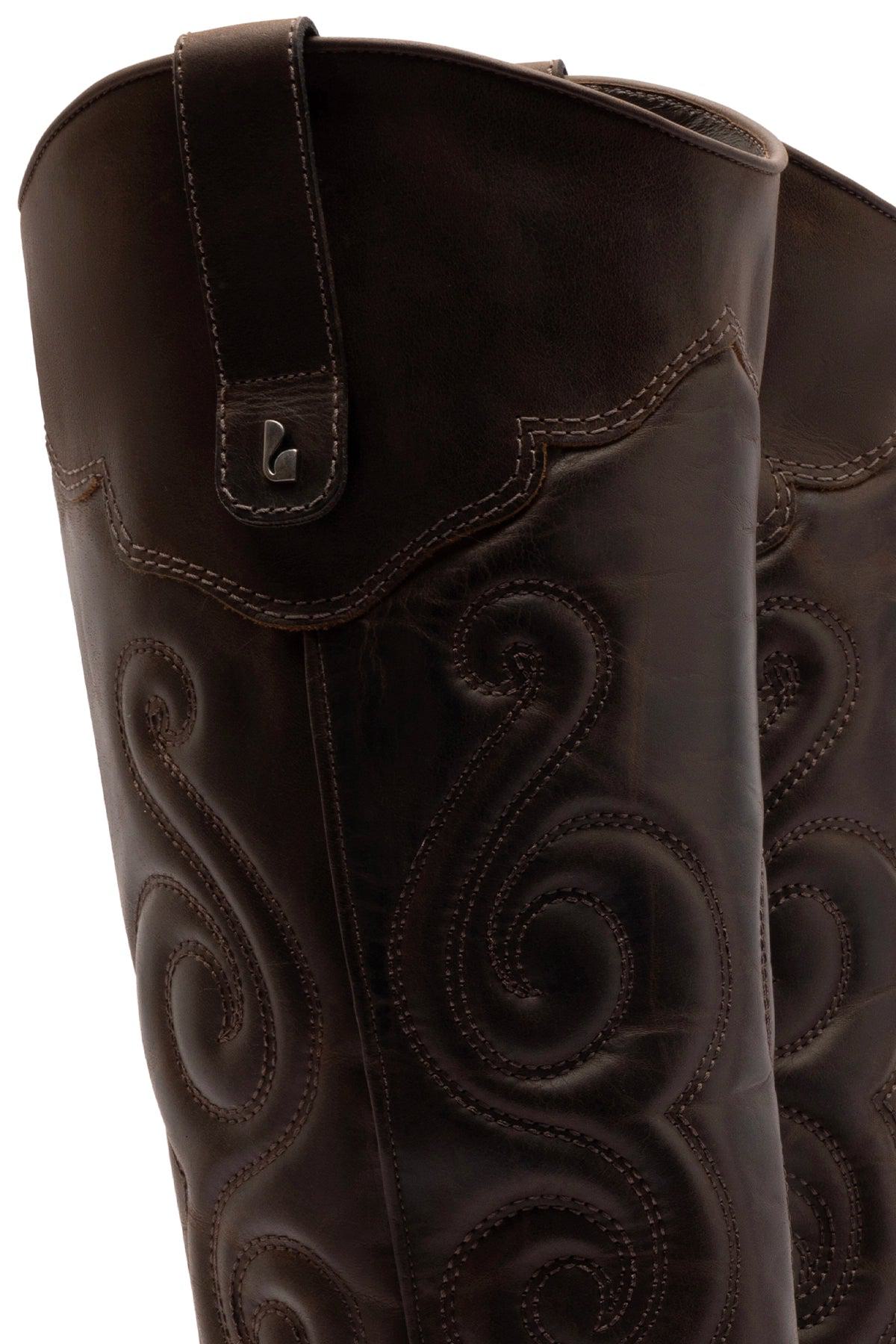 Paloma Boot In Brown Shadow Leather