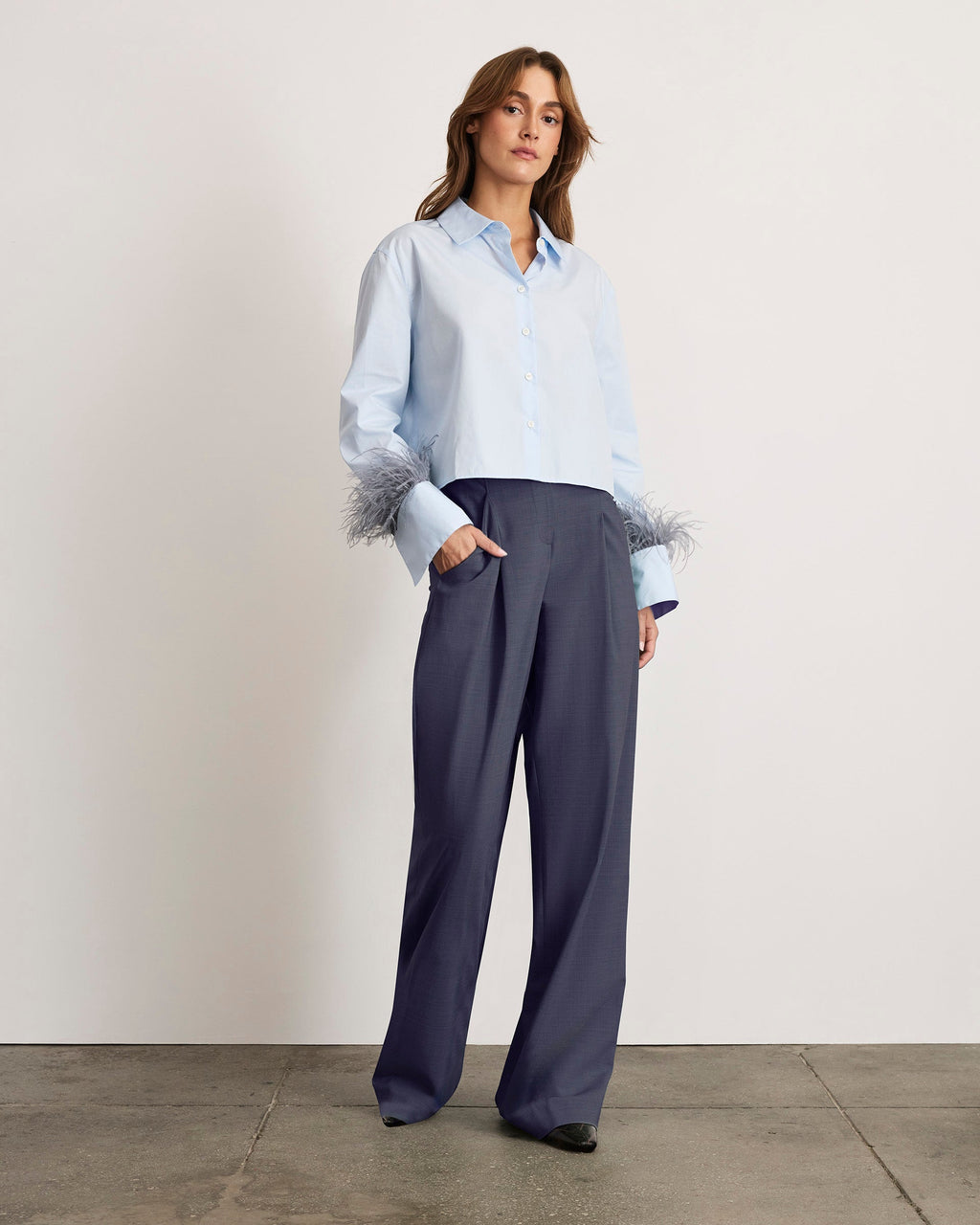 Largaux Feather Top in Oxford