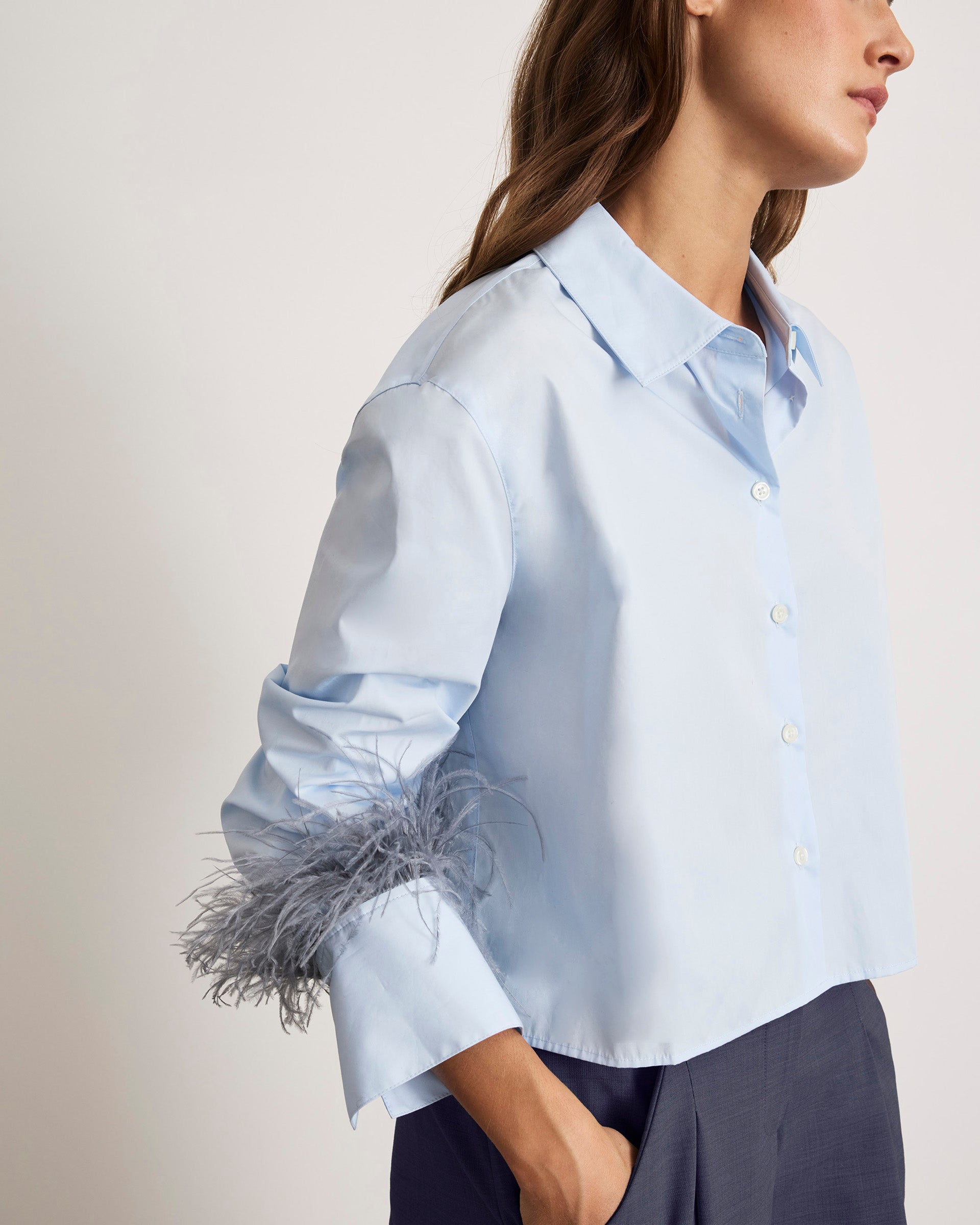 Largaux Feather Top in Oxford