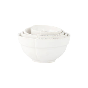 Lastra White Assorted Prepping Bowls, Set of 4