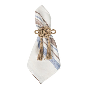 Danish Stripe Napkin in Taupe, Set of 4