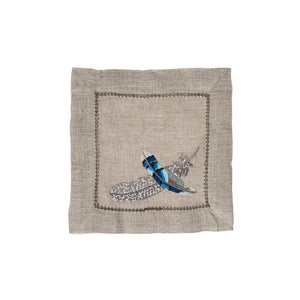 Forest Walk Cocktail Napkin Assorted in Multi, Set of 4