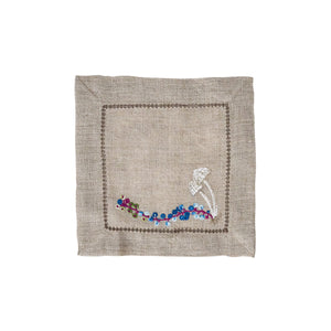 Forest Walk Cocktail Napkin Assorted in Multi, Set of 4