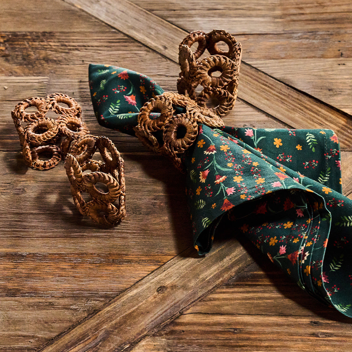 Klara Napkin in Evergreen, Set of 4