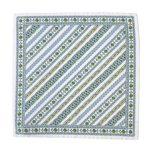 Seville Stripe Napkin in Green, Set of 4