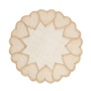Heart Placemat in Natural