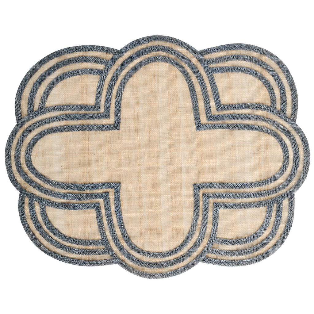 Scallop Stripe Placemat in Chambray