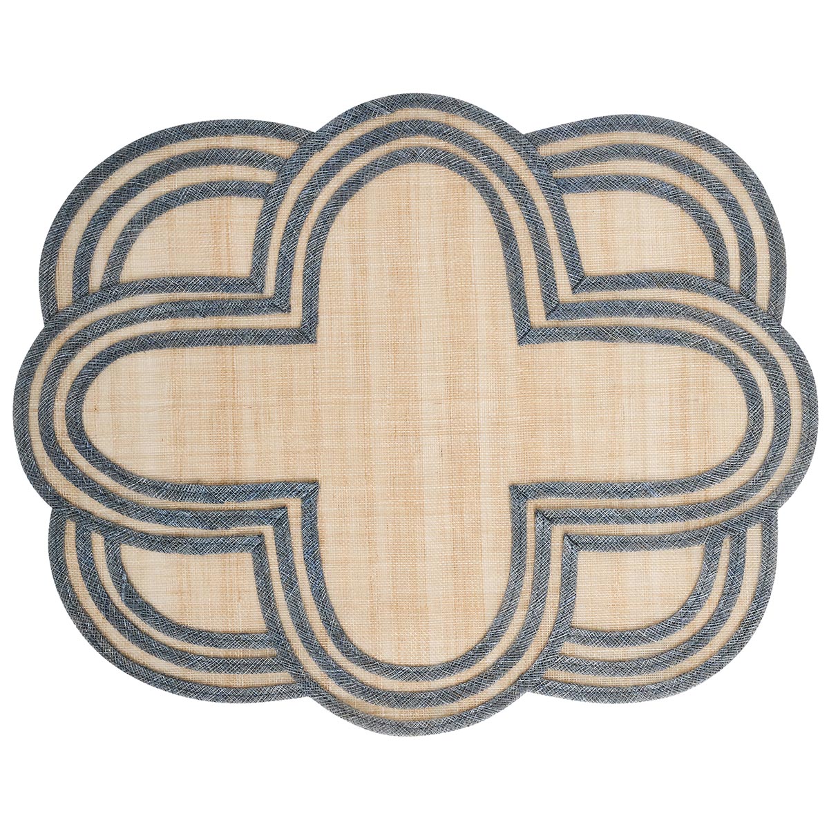 Scallop Stripe Placemat in Chambray