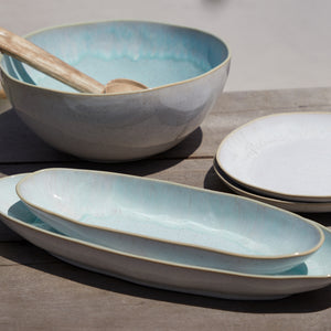 Eivissa Collection Oval Platter 13" in Sea Blue